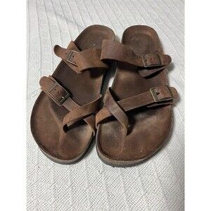 Women’s leather mountain sole sandles size 11